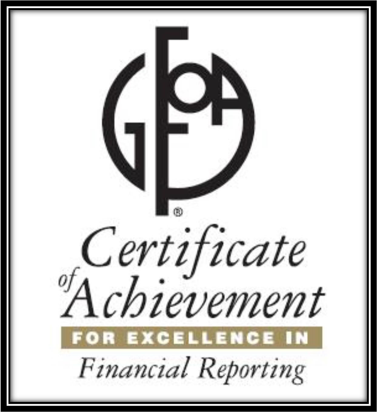 GFOA Certificate of Achievement for Excellence